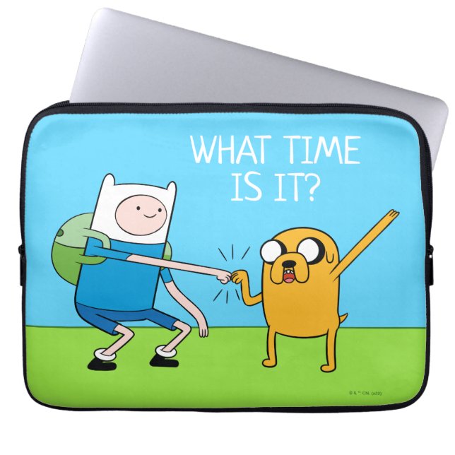 Funda Para Portátil Tiempo de aventura | Finn & Jake Fist Bump (Frente)