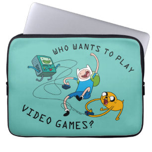 Funda Para Portátil Tiempo de aventura Finn & Jake Play con BMO