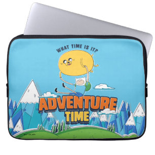 Funda Para Portátil Tiempo de aventura Jake Flotando Con Finn