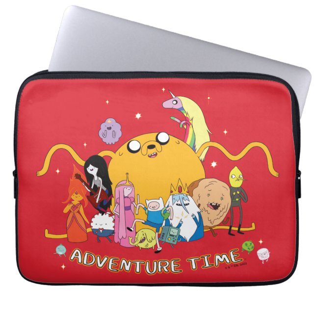Funda Para Portátil Tiempo de aventura | Large Jake Group Graphic (Frente)
