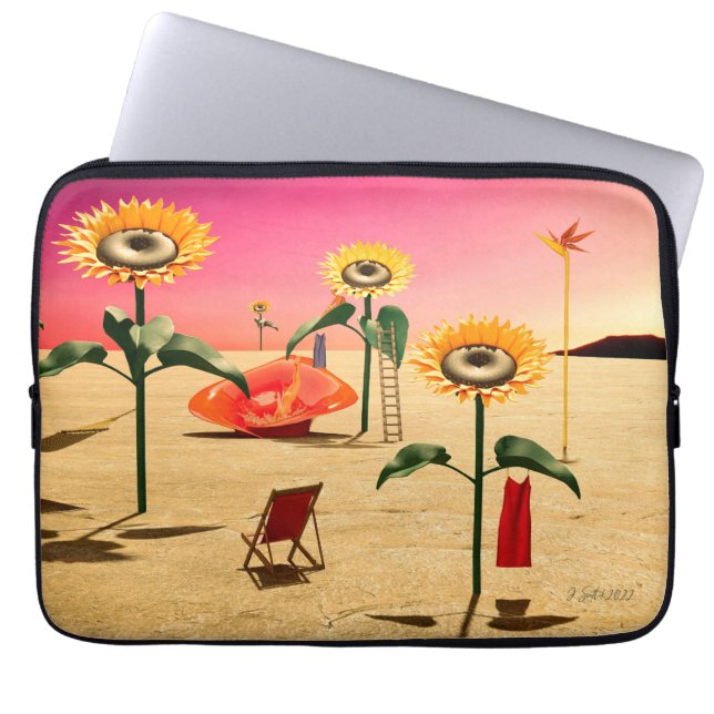 Funda Para Portátil Tiempo de Verano (Frente)
