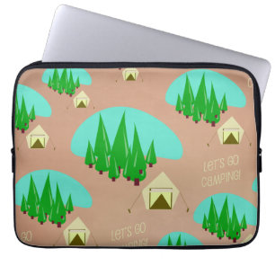 Funda Para Portátil Tiempo Para El Patrón De Estilo Retro De Camping
