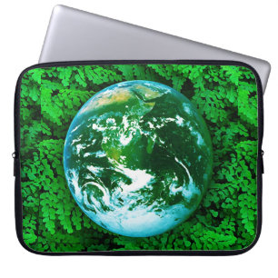 Funda Para Portátil Tierra verde - conciencia ecológica
