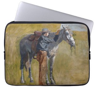 Funda Para Portátil Tierras baldías americanas del vaquero y caballo d