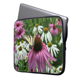 Funda para portátil Tiger Swallowtail Butfly Flowe