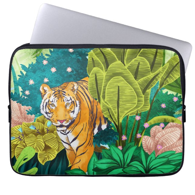 Funda Para Portátil Tigre de la jungla (Frente)