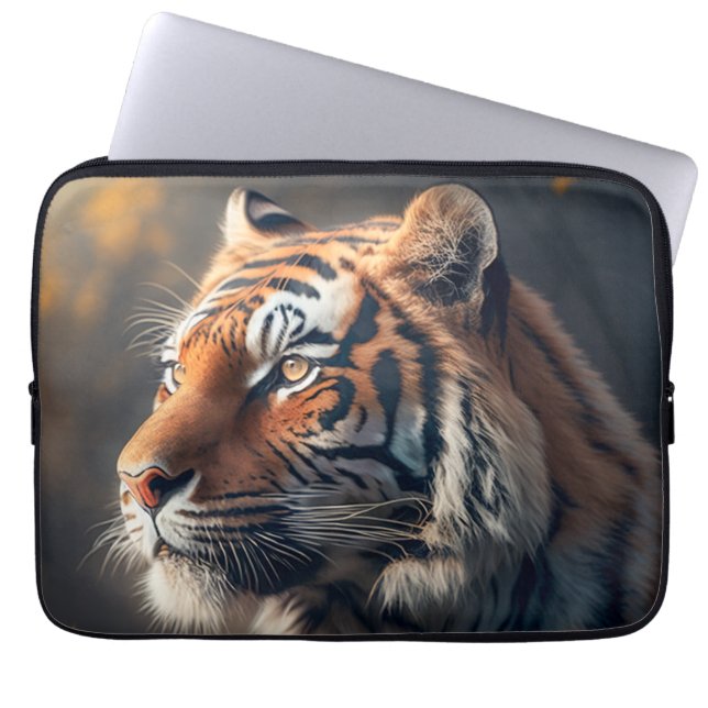 Funda Para Portátil Tigre en la naturaleza Manga para portátil Neopren (Frente)