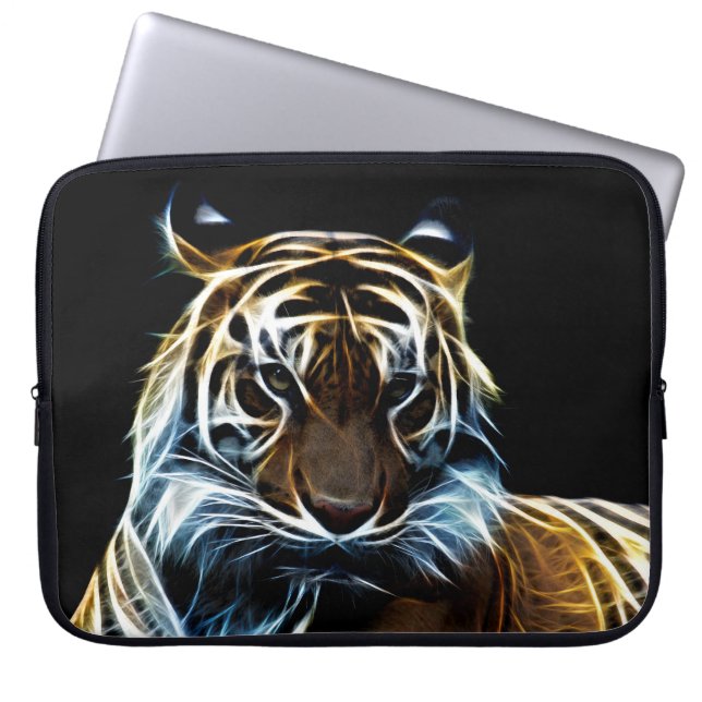 Funda Para Portátil Tigre fractal (Frente)