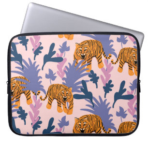 Funda Para Portátil Tigres tropicales patrón de cosecha de selva