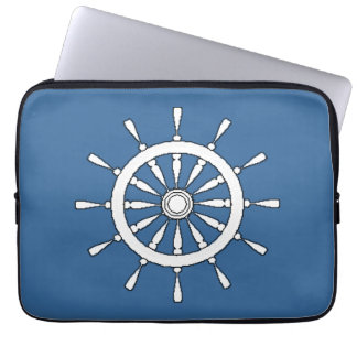 Funda para portátil - Timón de barco con nombre