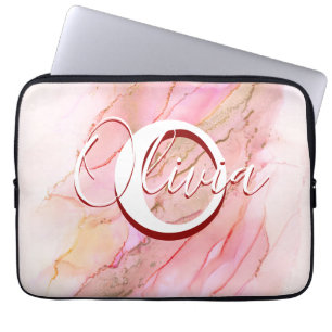 Funda Para Portátil Tinta blanda de alcohol con líquido rosa
