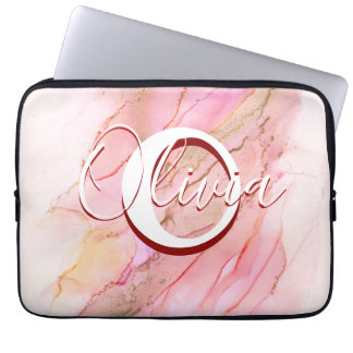 Funda Para Portátil Tinta blanda de alcohol con líquido rosa