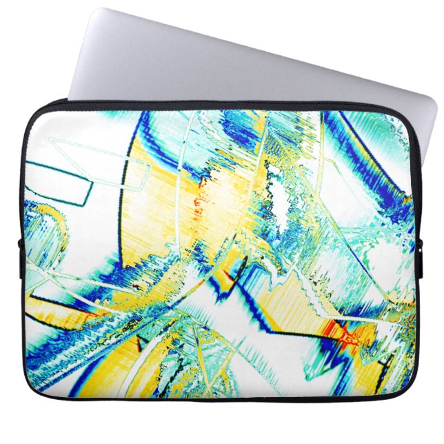 Funda Para Portátil Tinta deslizada no, imagen con manchas amarillas,  (Frente)