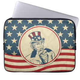 Funda Para Portátil Tío retro Sam Rustic Americana