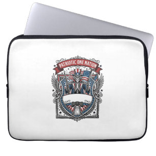 Funda Para Portátil Tío Sam Patriótico Esqueleto Patriota Oscuro Esque
