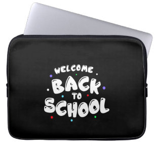 Funda Para Portátil Tipografía Colorida de Bienvenida al Regreso a la 