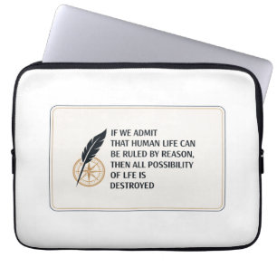 Funda Para Portátil Tipografía de la vida humana y la razón