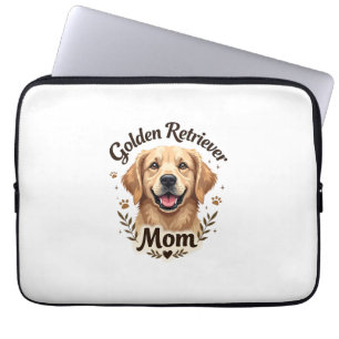 Funda Para Portátil Tipografía de mamá amante de los perros retriever