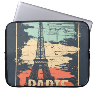 Funda Para Portátil Tipografía de París: poster abstracto de Eiffel.