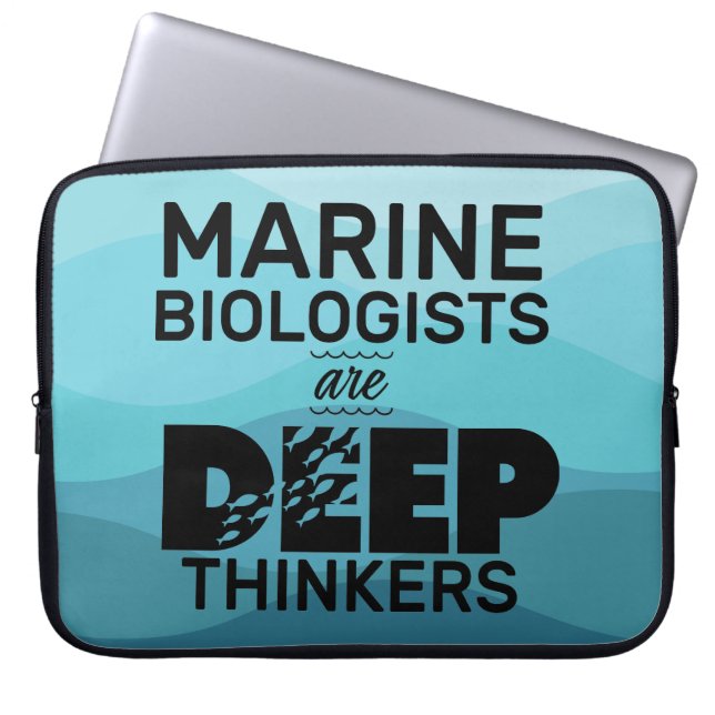 Funda Para Portátil Tipografía del biólogo marino (Frente)