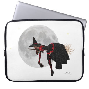 Funda Para Portátil Tipsy Witch On Flying Broom Laptop Sleeve