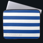 Funda Para Portátil TIRA azul en cualquier color<br><div class="desc">Rayas horizontales contra el blanco,  que se pueden colorear. Reproducir con colores de fondo para crear nuevos efectos!</div>