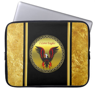 Funda Para Portátil Tira cómica Águila negra y roja con Relieve metali
