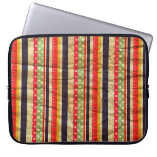 Funda Para Portátil Tiras de grunge coloridas sin soldadura
