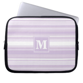 Funda Para Portátil Tiras moradas monogramo