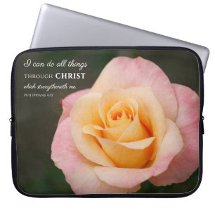 Funda Para Portátil Todas las cosas a través de Cristo filipino Rosa 4
