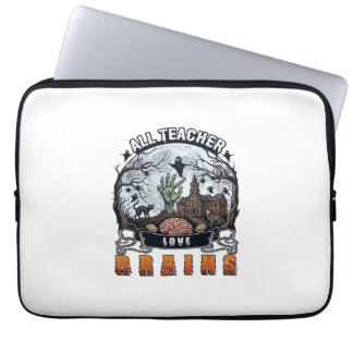 Funda Para Portátil Todo el amor del profesor Cerebros Halloween Zombi