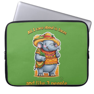 Funda Para Portátil Todo lo que me importa son tacos y como 3 personas
