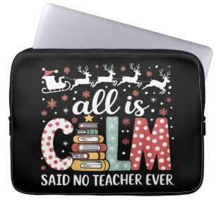 Funda Para Portátil Todo Tranquilo Dijo Ningún Árbol De Navidad Con Lá