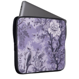 Funda Para Portátil Toile de Fleur Púrpura