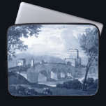 Funda Para Portátil Toile Pastoral - Puente<br><div class="desc">Toalla Pastoral III de Claude Lorrain. Cuenta con un puente y pastos realizados en hermosos tonos azul inky.</div>