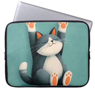 Funda Para Portátil Tomador de siestas profesional Gato divertido durm