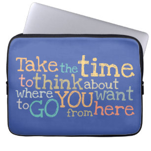 Funda Para Portátil "Tómate el tiempo" inspirador