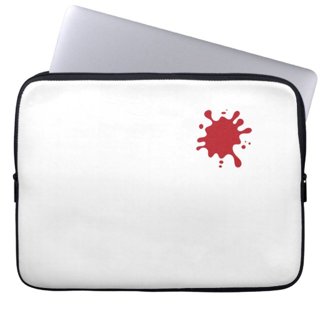 Funda Para Portátil Tomato-Red Splatter 13" Neoprene Laptop Sleeve (Frente)