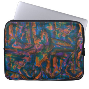 Funda Para Portátil Tonos azules manchados de cobre envejecido