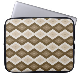 Funda Para Portátil Tonos de patrón de diamante marrón