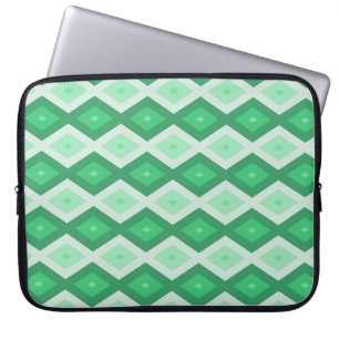 Funda Para Portátil Tonos de patrón de diamante verde