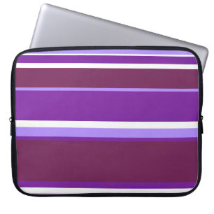 Funda Para Portátil Tonos de rayas violetas