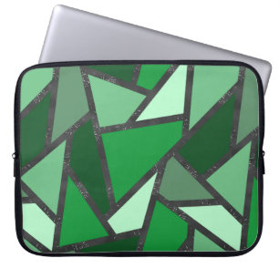Funda Para Portátil Tonos de vidrio de color verde manchado
