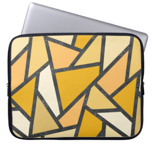 Funda Para Portátil Tonos de vidrio manchado amarillo