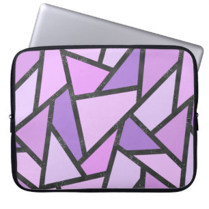Funda Para Portátil Tonos de vidrio manchado de lilas