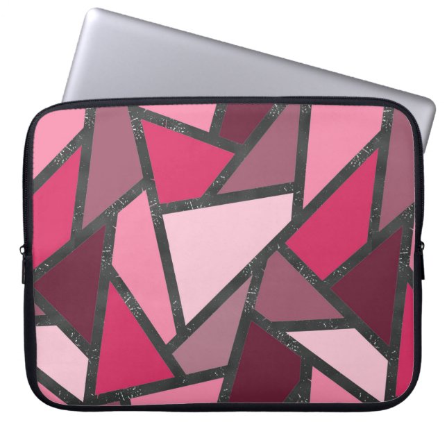 Funda Para Portátil Tonos de vidrio tintado rosa (Frente)