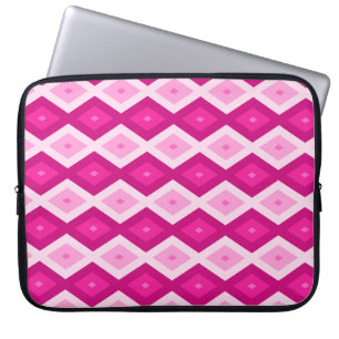 Funda Para Portátil Tonos del patrón de diamantes de fucsia
