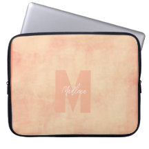 Tonos pastel terrosos de coral monograma chic