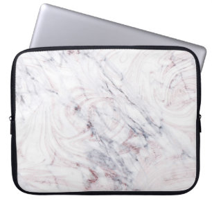 Funda Para Portátil Toque de Rosa Mármol Gris y Blanco Giratorio Tende