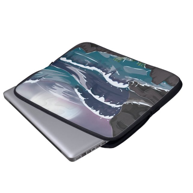 Funda Para Portátil Tormenta oceánica (Inferior anverso)
